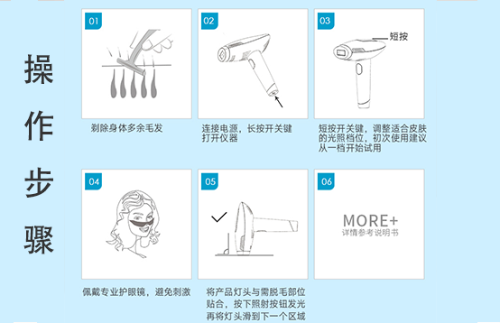 家用光子脫毛儀的操作步驟